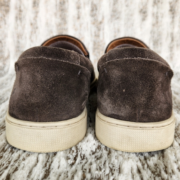 Frye "Ivy" Slip On Sneaker Shoes Gray Grey Suede Leather | Women's Size 9.5 - Picture 5 of 12